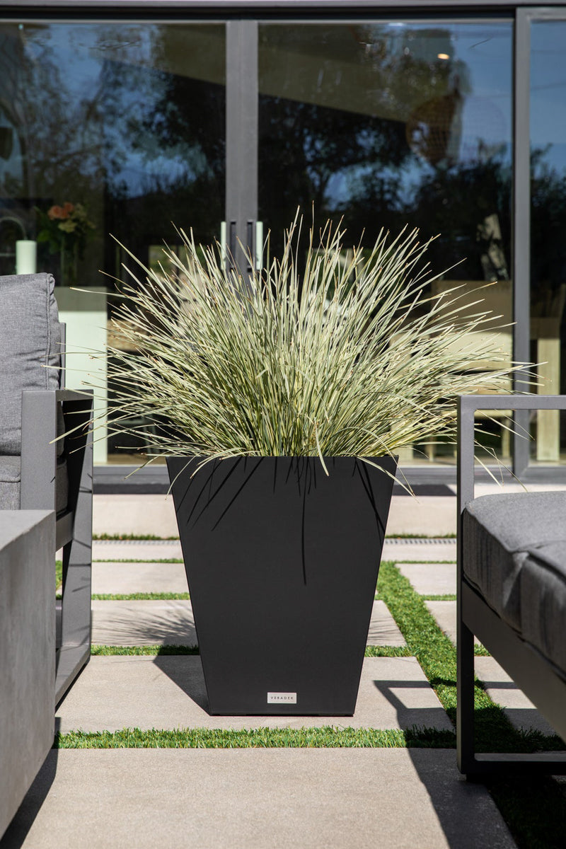Pure Nobleton Square Planter 18" Black