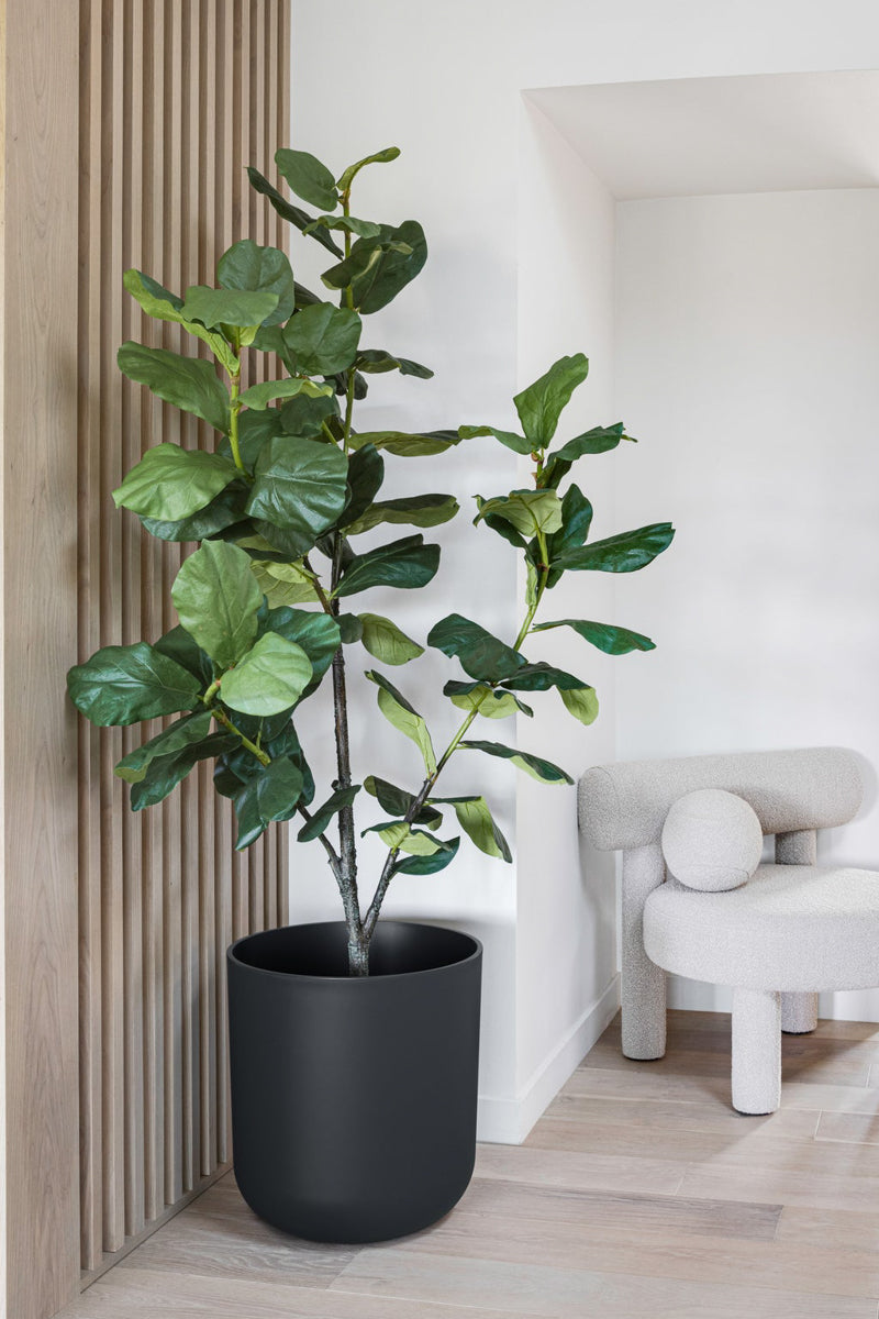 PLANTER, KONA ROUND 10" BLACK