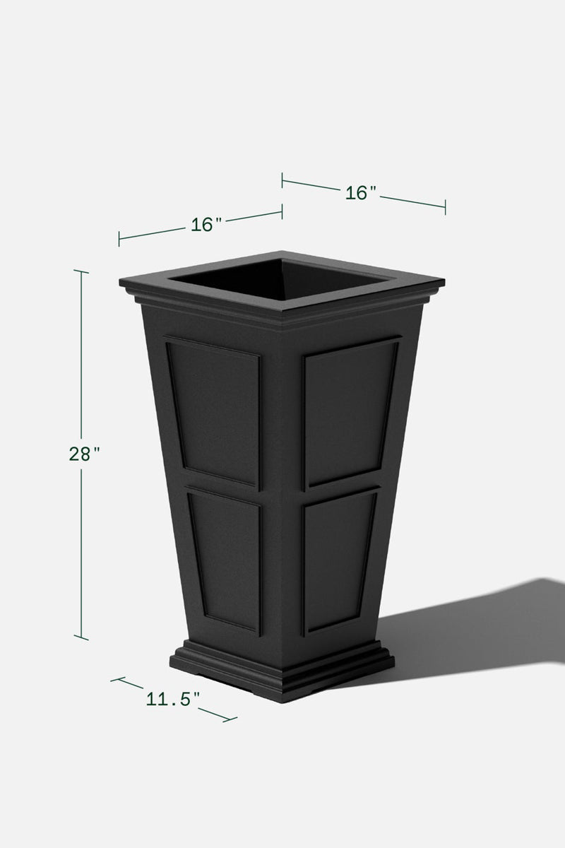 Brixton Tall Planter 30" Black