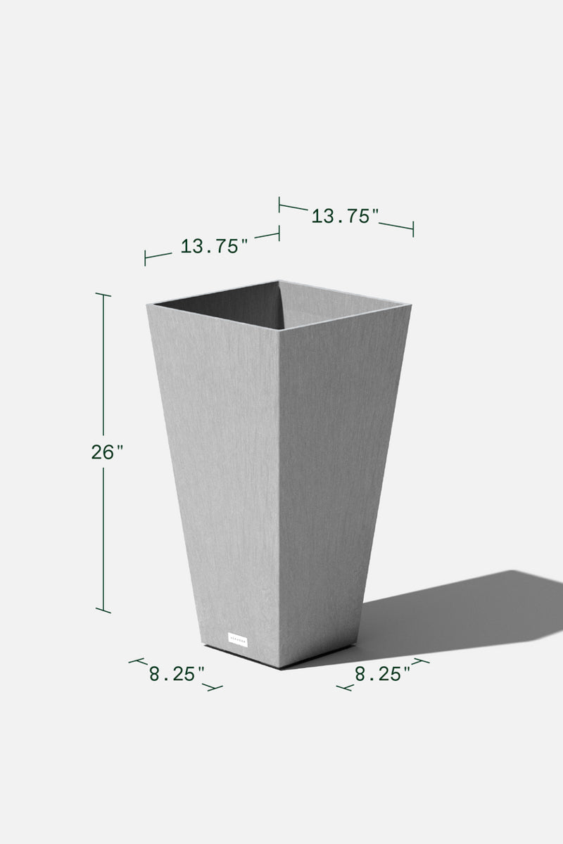 PLANTER, MIDLAND SQ 32" Grey