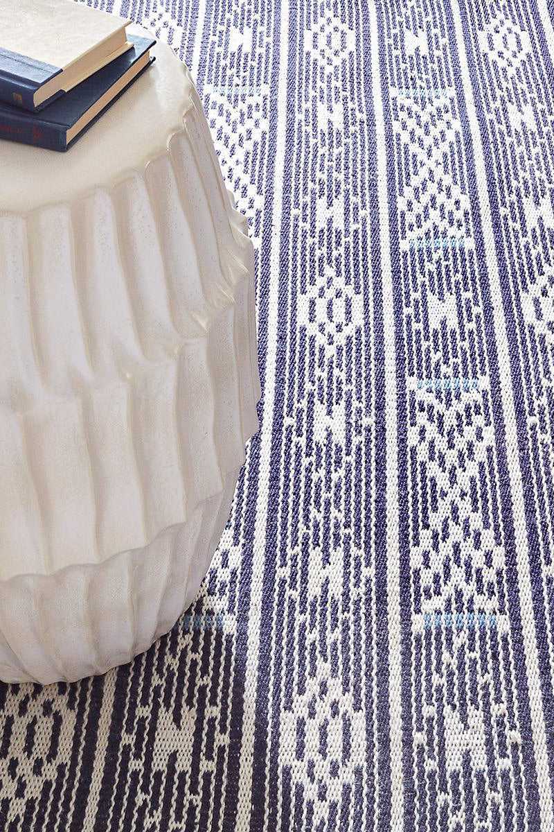 Dash & Albert Dharma Handwoven Indoor/Outdoor Rug 3x5 Blue
