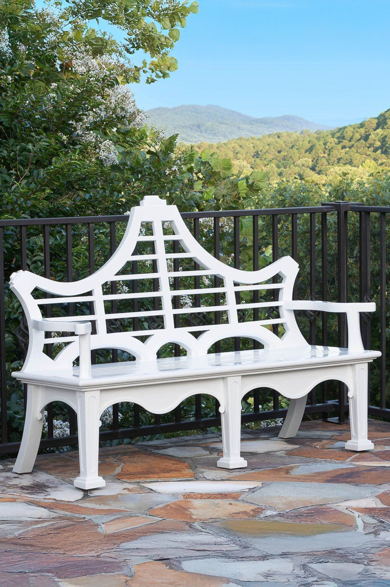 Bay Lake Garden Bench Hydrangea White