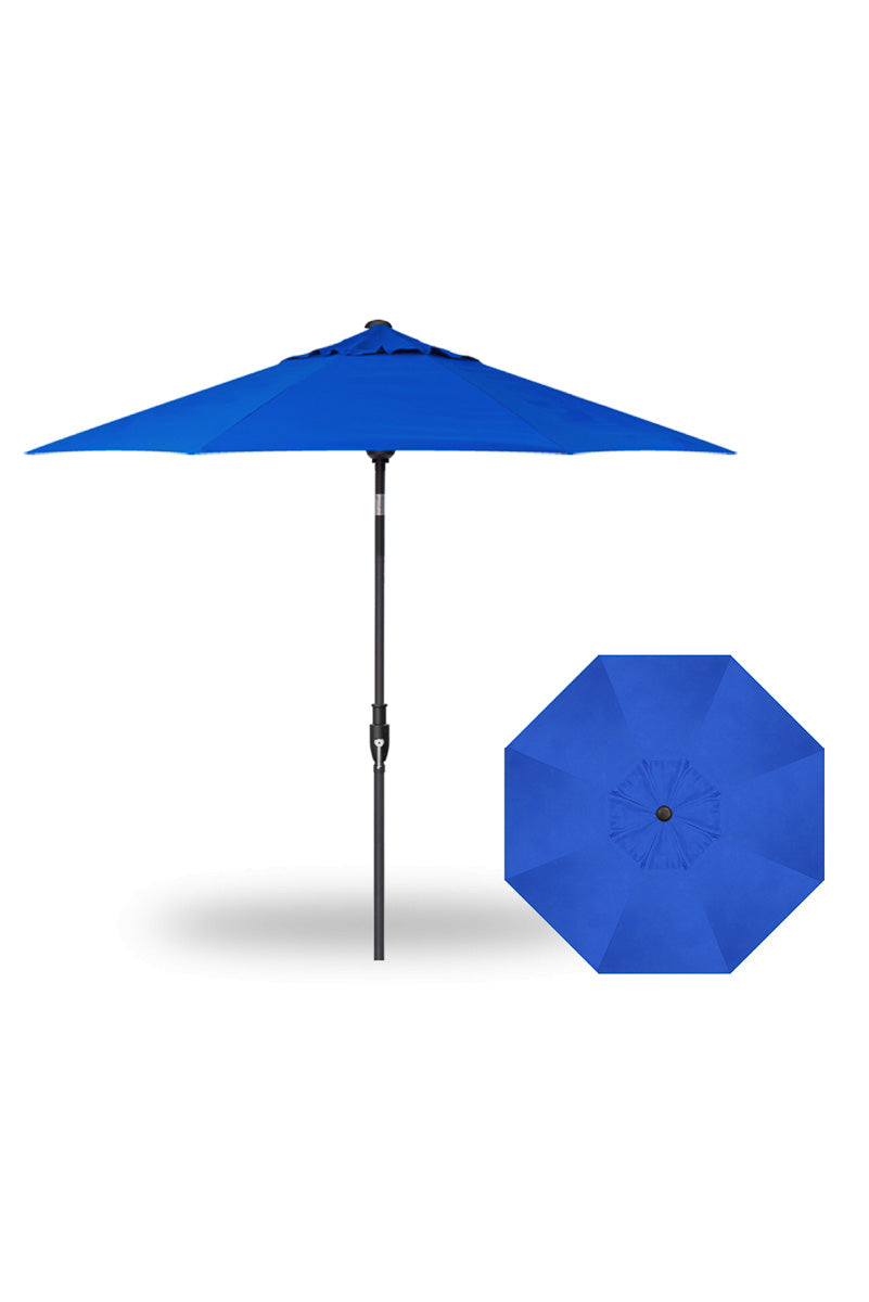 Treasure Garden Market Umbrella Glide Tilt Black Frame 9' Cobalt