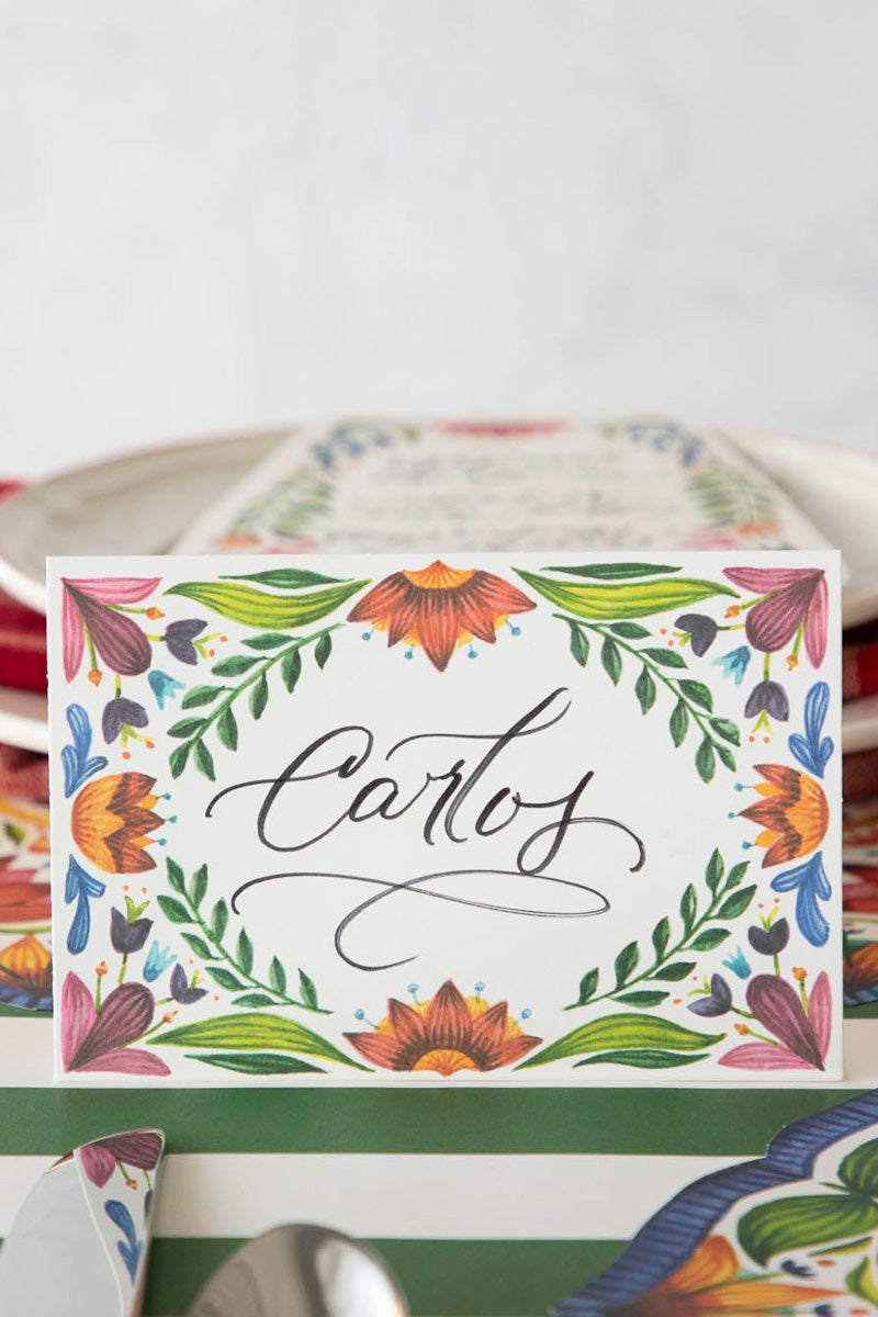 Hester & Cook Fiesta Floral Place Card Pack of 12