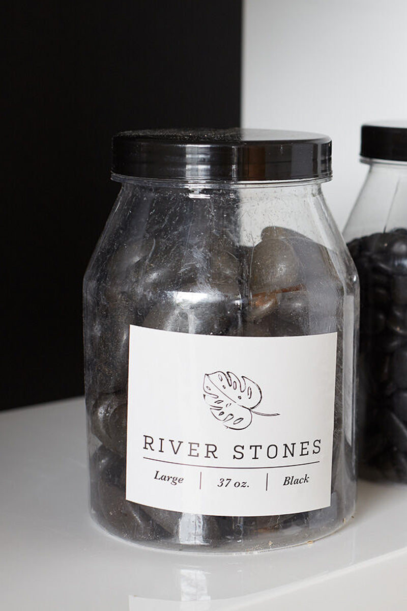 River Stones Large 37 oz Black