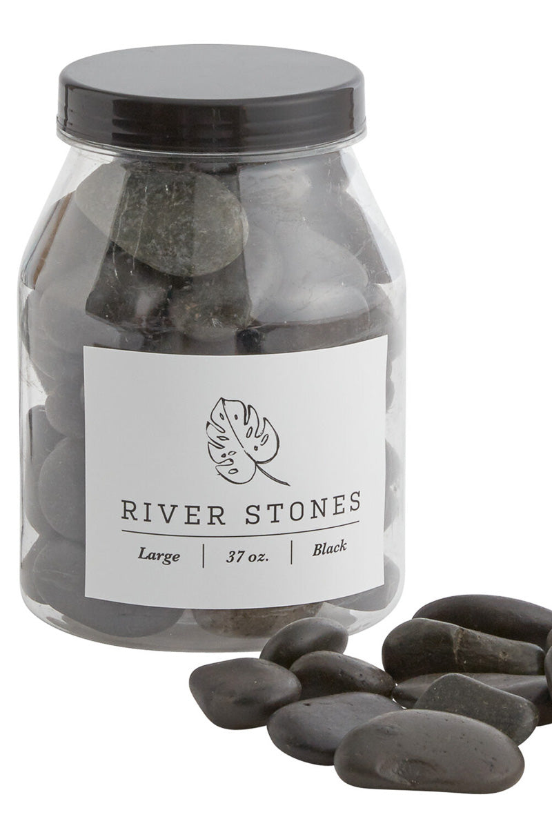 River Stones Large 37 oz Black