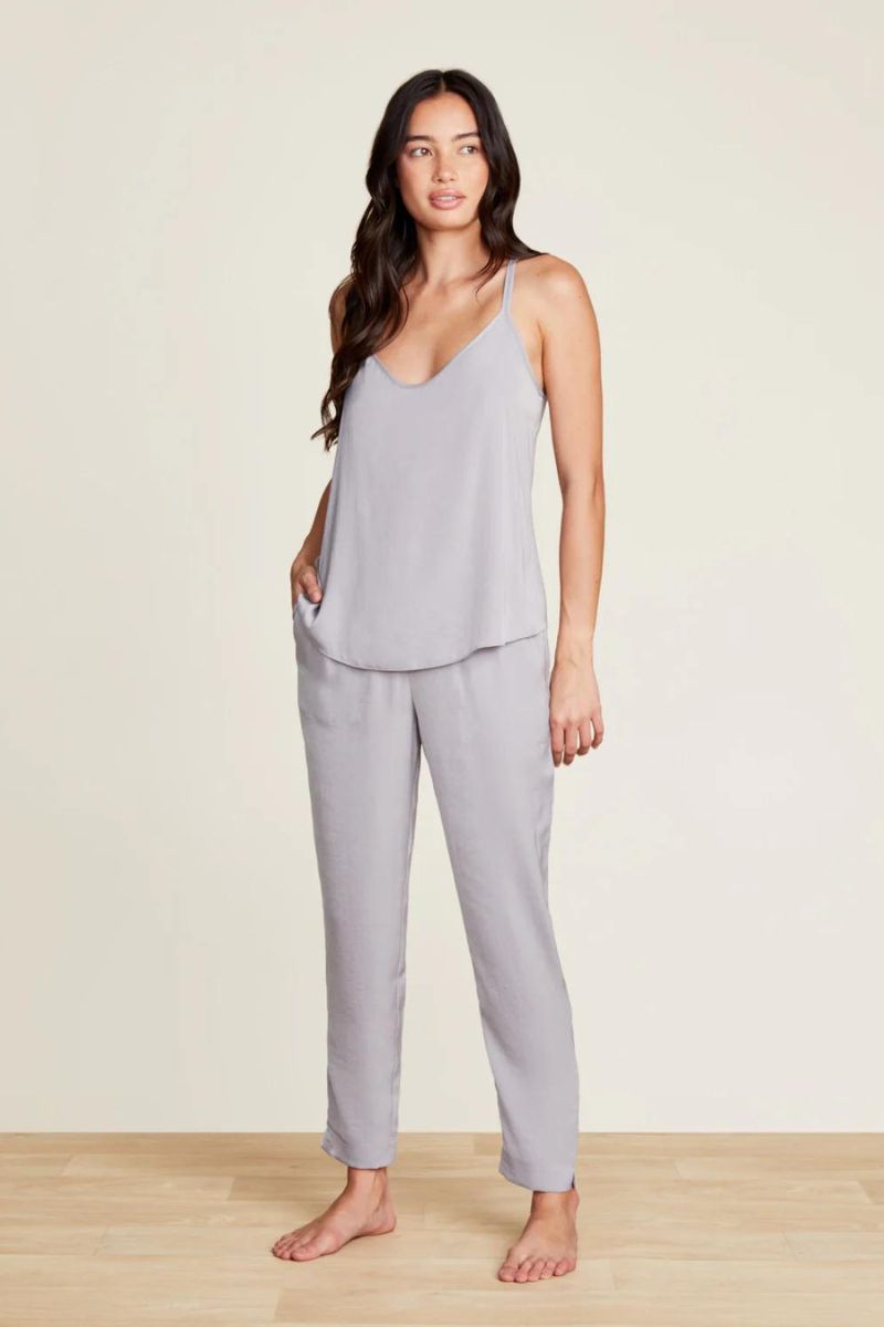 Barefoot Dreams Satin Tank & Pant Set Extra Large Dove