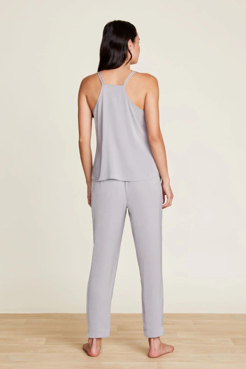 Barefoot Dreams Satin Tank & Pant Set Large Dove