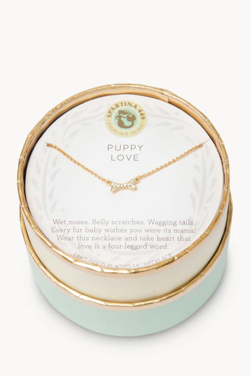 Spartina Sea La Vie Necklace 18" Puppy Love Gold