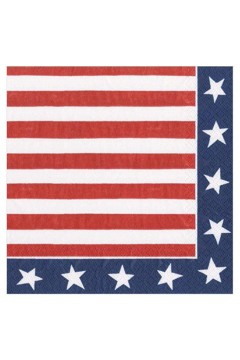 Caspari Red, White & Blue Lunch Napkins