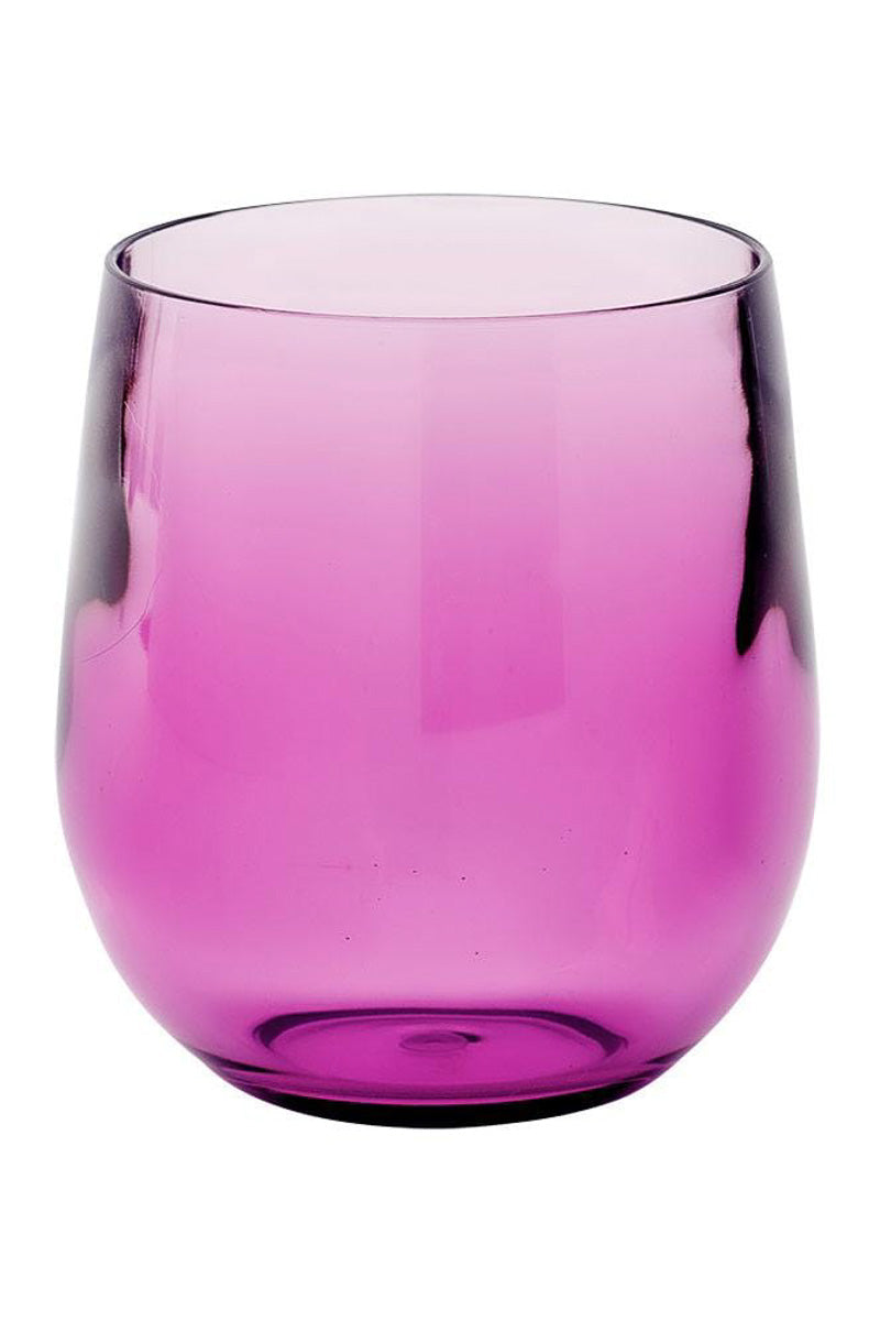 Caspari Acrylic Tumbler Glass 12 oz Amethyst