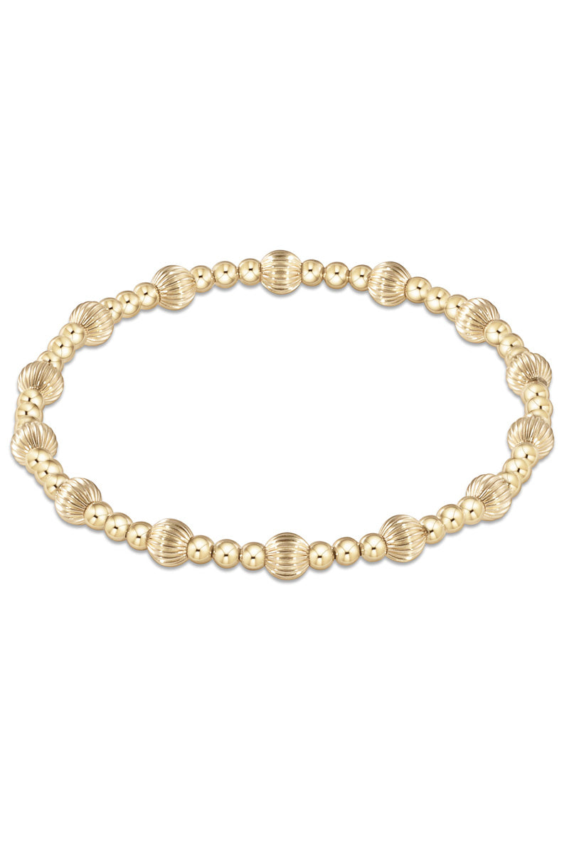 enewton Dignity Sincerity Pattern 5mm Bead Bracelet Gold