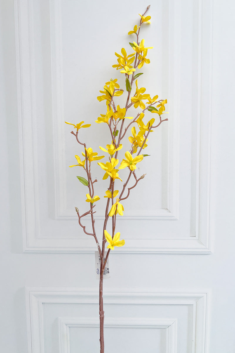 Faux Forsythia Stem X4 38" Yellow