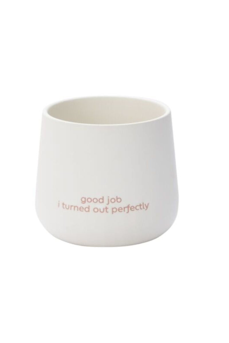 "Dear Mom"  Pot 4.25" White