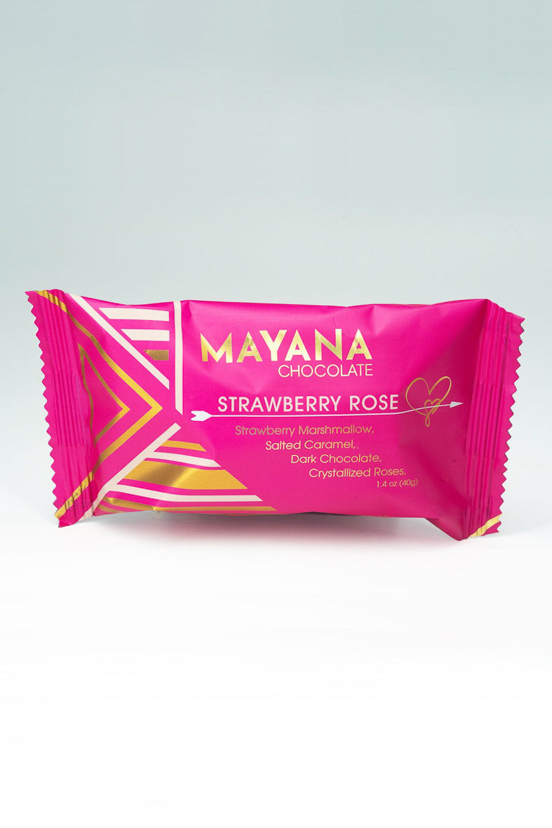 Mayana Strawberry Rose Chocolate Bar