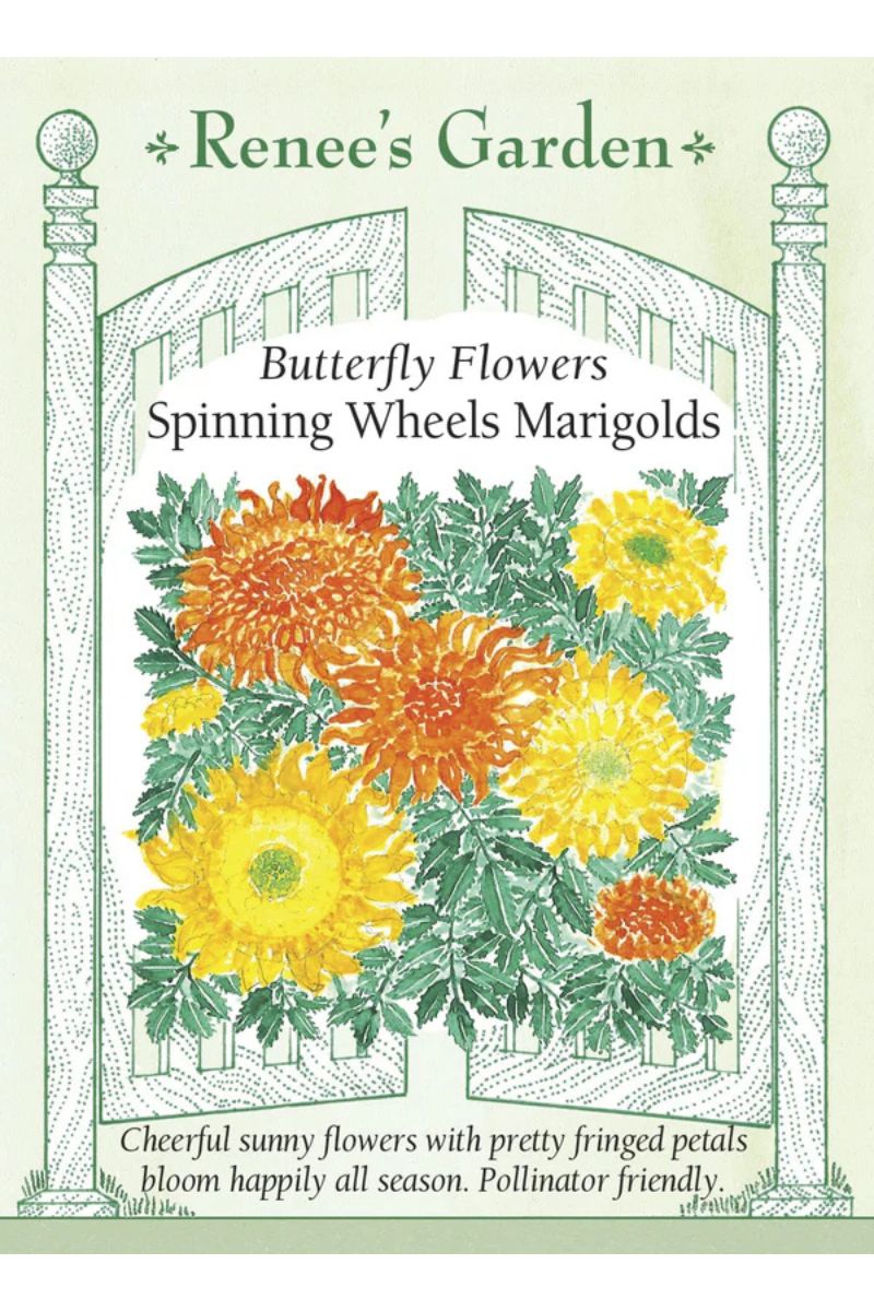 Renee's Garden Butterfly Flowers Spinning Wheels Marigolds Seeds