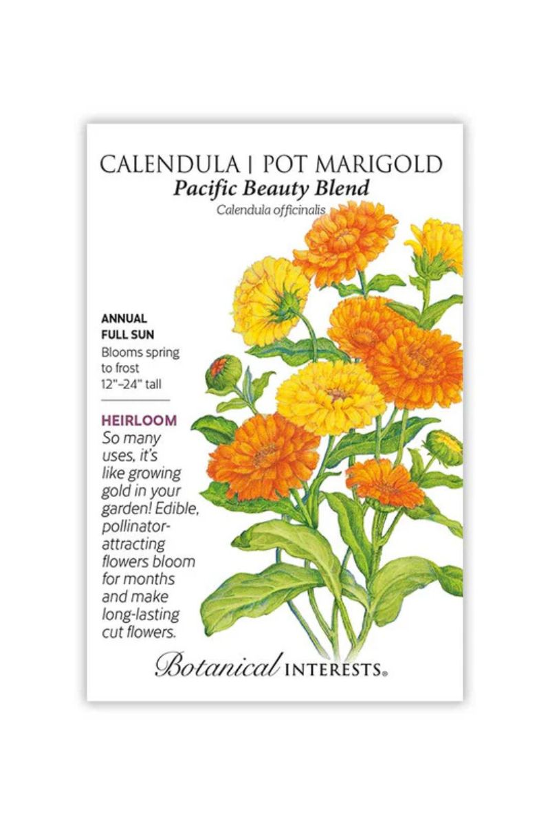 Botanical Interests Pacific Beauty Blend Calendula (Pot Marigold) Seeds