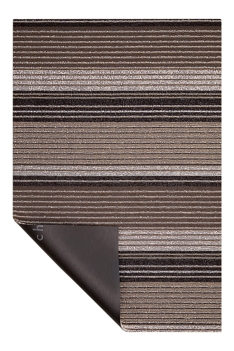 Chilewich Pleat Stripe Shag Mat 36"x 60" Oyster