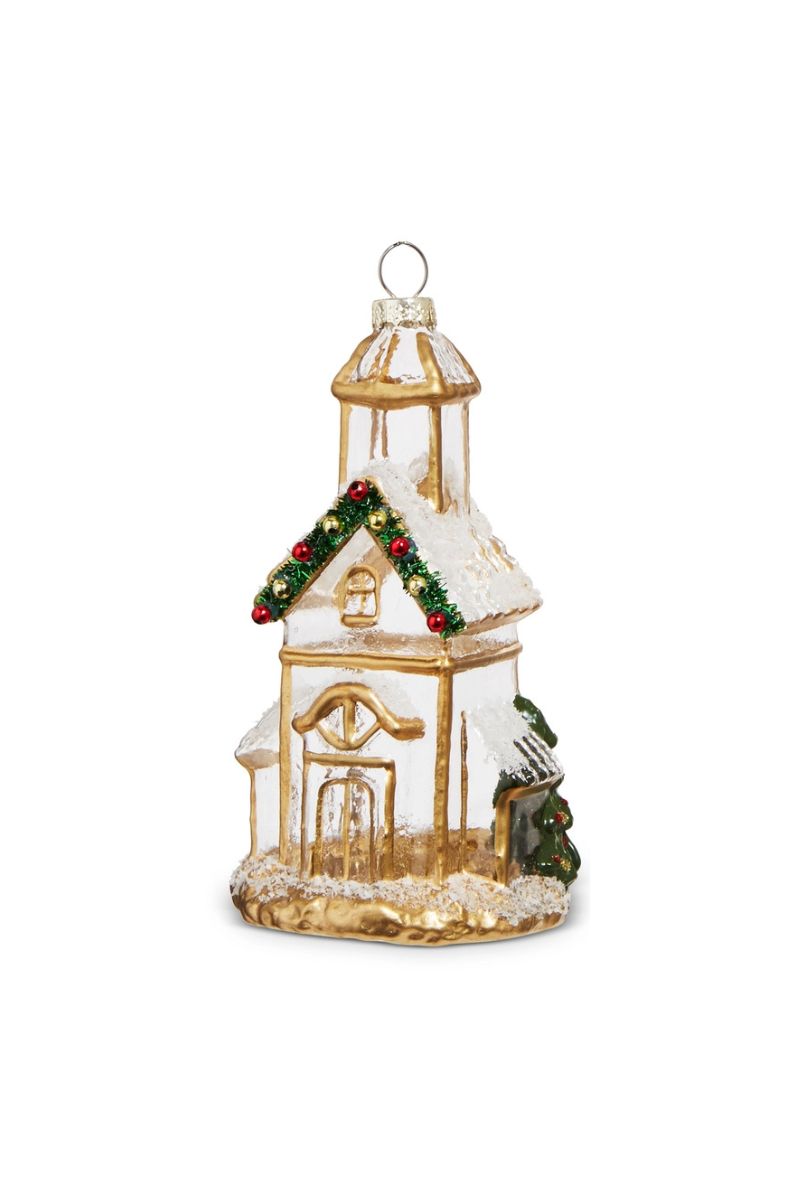 Church Ornament 4" Gold