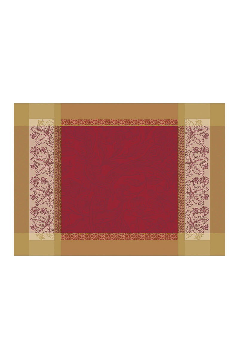 Garnier Thiebaut Alexandria Placemat 21"x 15"Ruby
