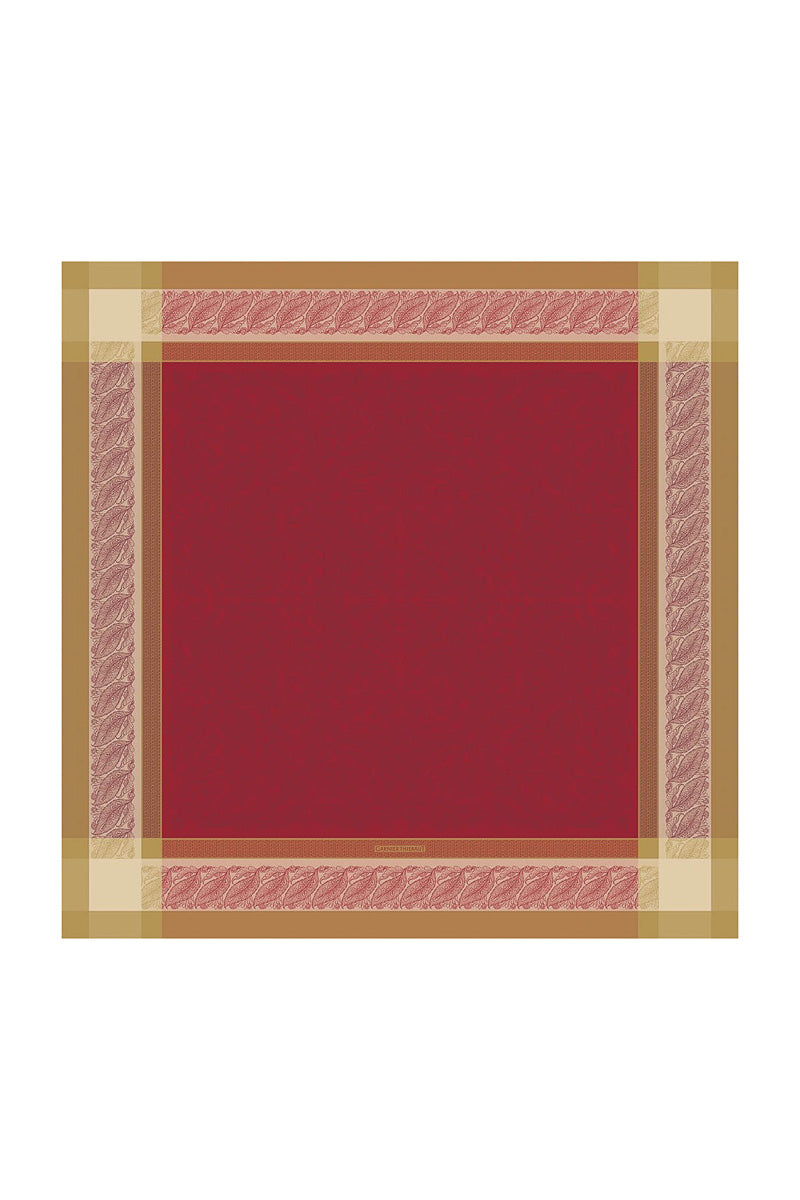 Garnier Thiebaut Alexandria Tablecloth 69"x 69" Ruby