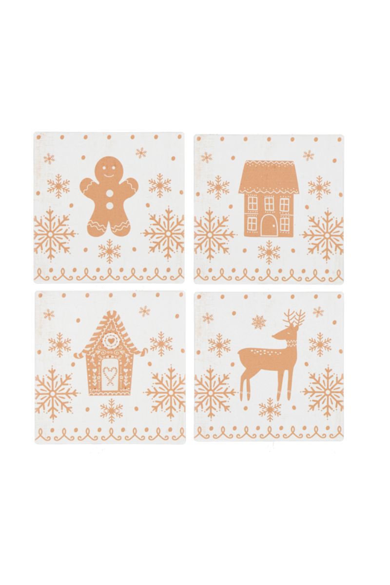 Gingerbread Coaster Set of 4