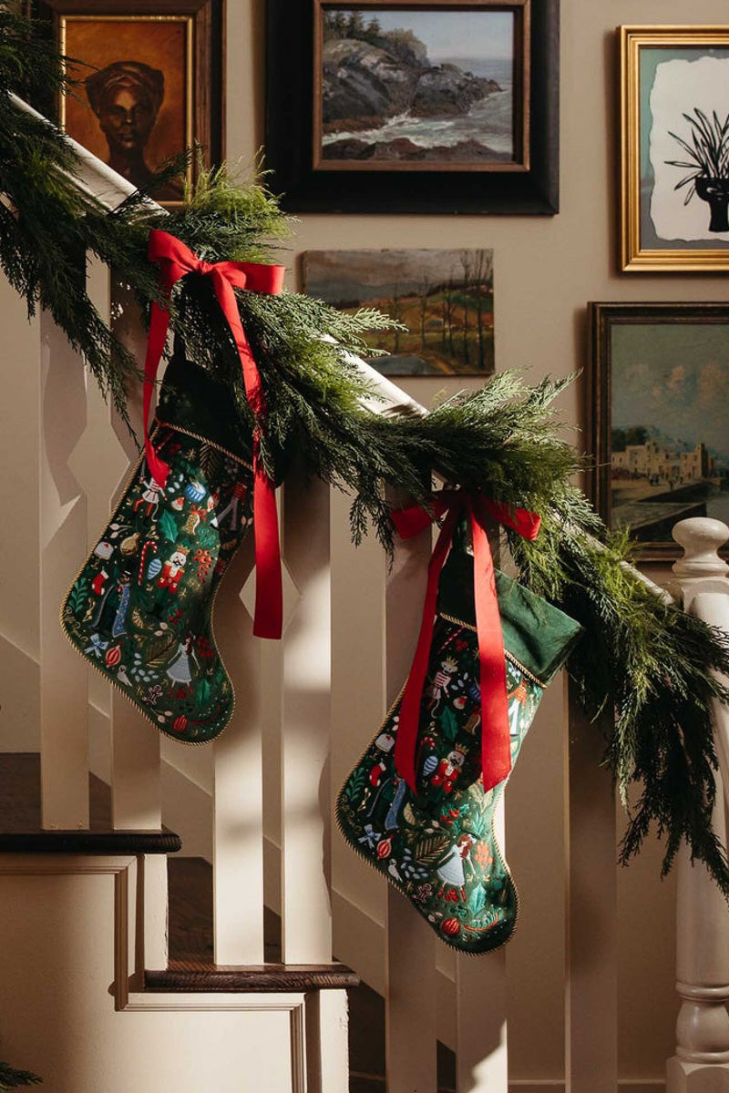 Rifle Paper Co. Nutcracker Embroidered Stocking