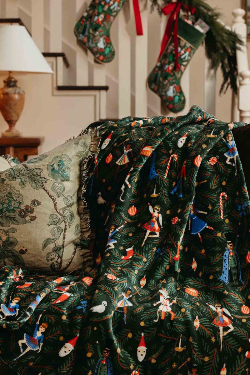 Rifle Paper Co. Nutcracker Fleece Blanket
