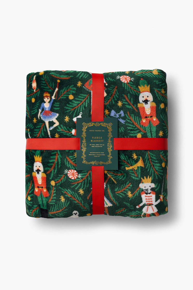 Rifle Paper Co. Nutcracker Fleece Blanket