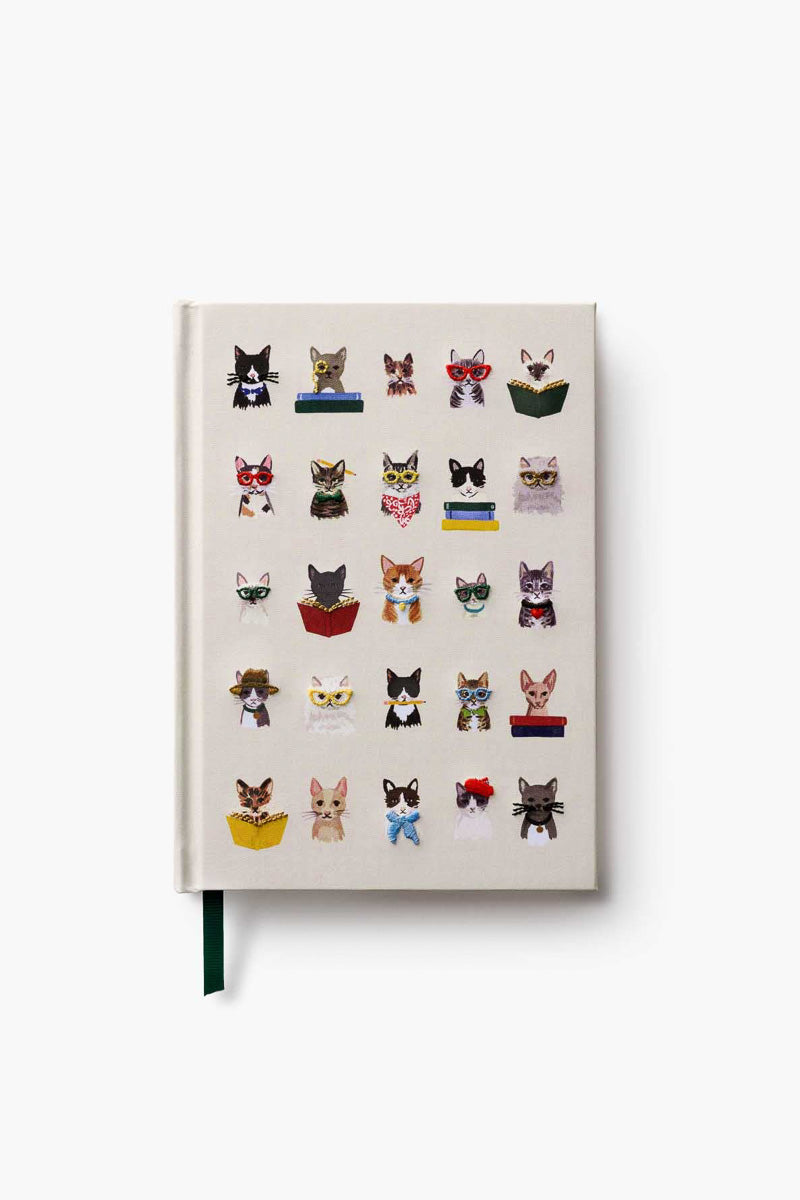 Rifle Paper Co. Studious Cats Embroidered Journal